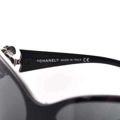 Chanel Camellia CC Sunglasses 6032 Black 5 of 9