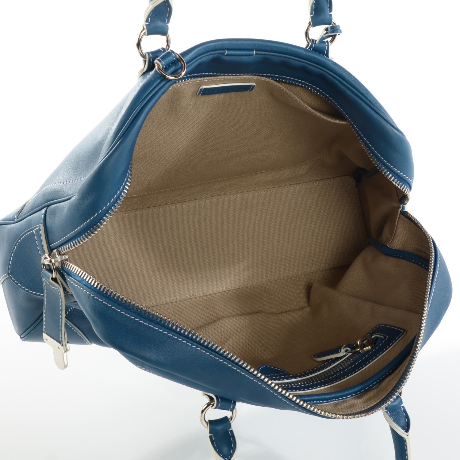Marc Jacobs Calfskin Venetia Satchel Blue 2 of 11
