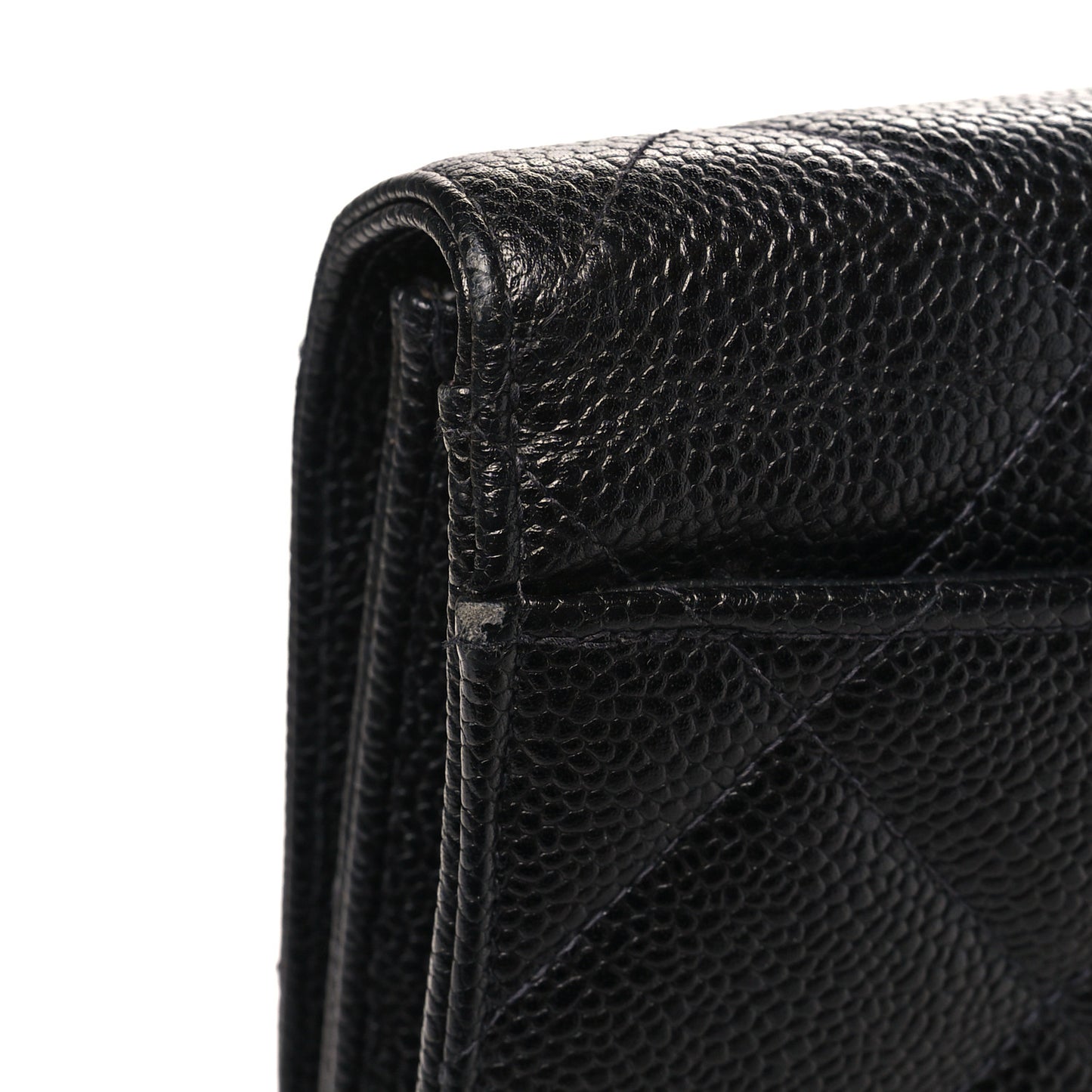 Caviar Quilted Briefcase Laptop Bag Black