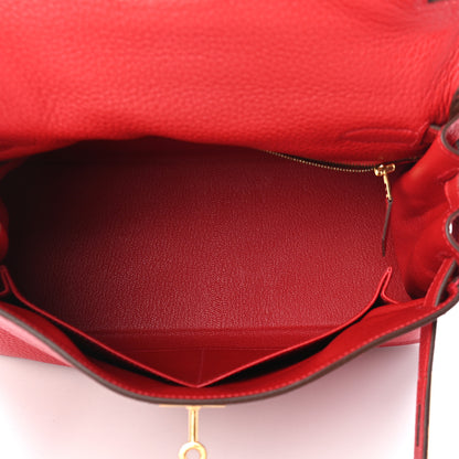 Hermes Taurillon Clemence Kelly Retourne 28 Rouge Casaque 5 of 10