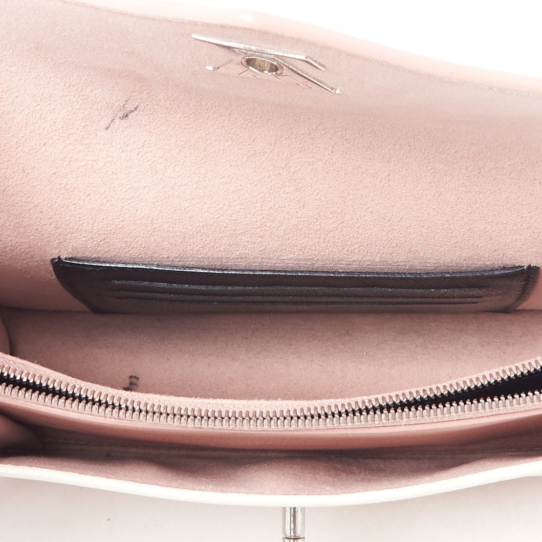 Louis Vuitton Calfskin My Lockme Chain Pochette Rose Ballet White 4 of 11