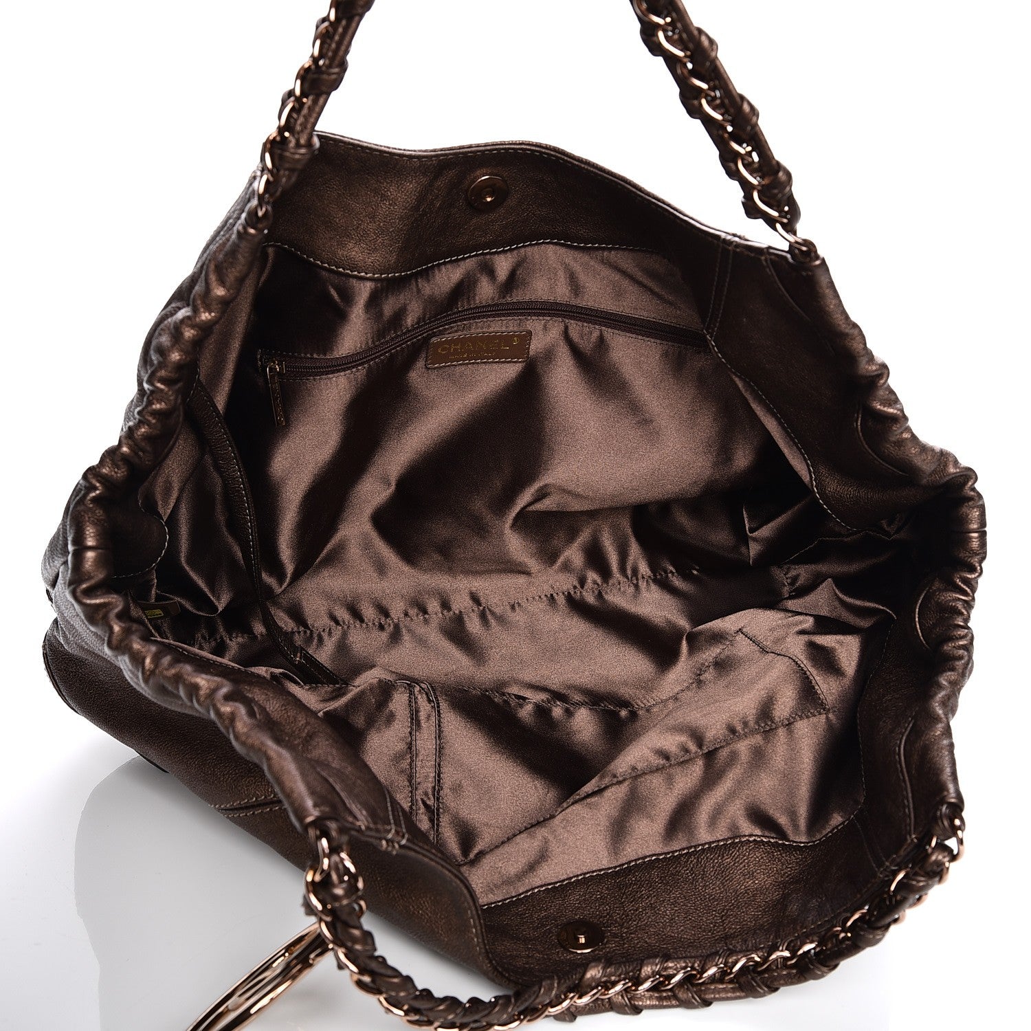 Chanel Metallic Calfskin Baby Coco Cabas Bronze 5 of 8