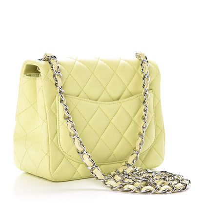 Chanel Lambskin Quilted Mini Square Flap Yellow 3 of 14