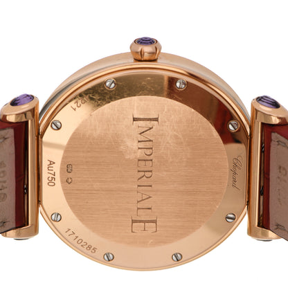 Chopard 18K Rose Gold Alligator Diamond Bezel Mother of Pearl 36mm Imperiale Quartz Watch 4 of 8