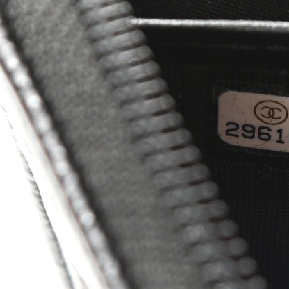 Chanel Caviar Quilted Boy Long Zip Around Wallet Black 8 of 9