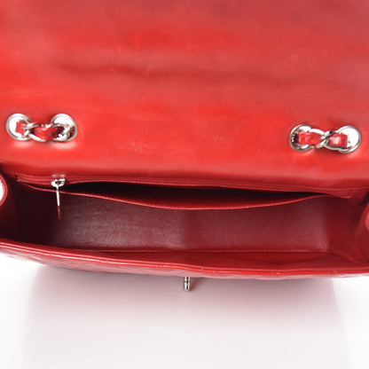 Chanel Patent Quilted Jumbo Single Flap Red 6 of 18