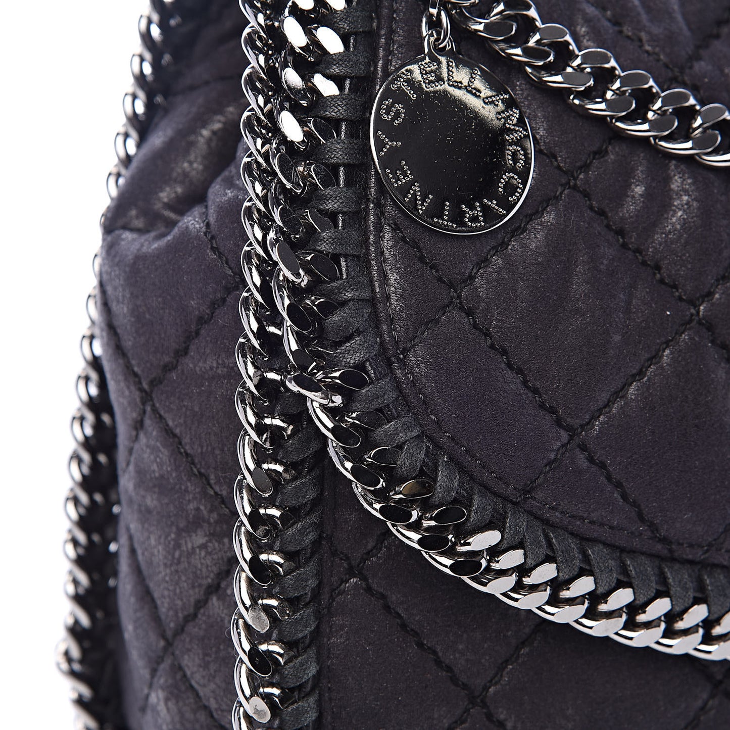 Shaggy Deer Quilted Falabella Shoulder Bag Black