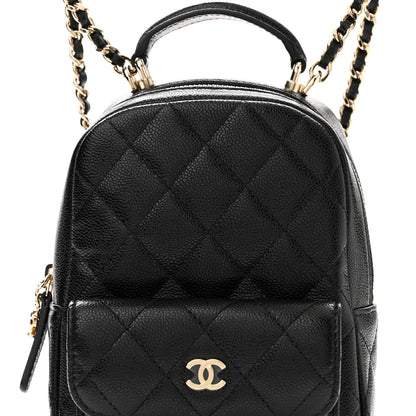 Chanel Caviar Quilted CC Mini Classic Backpack Black 7 of 10