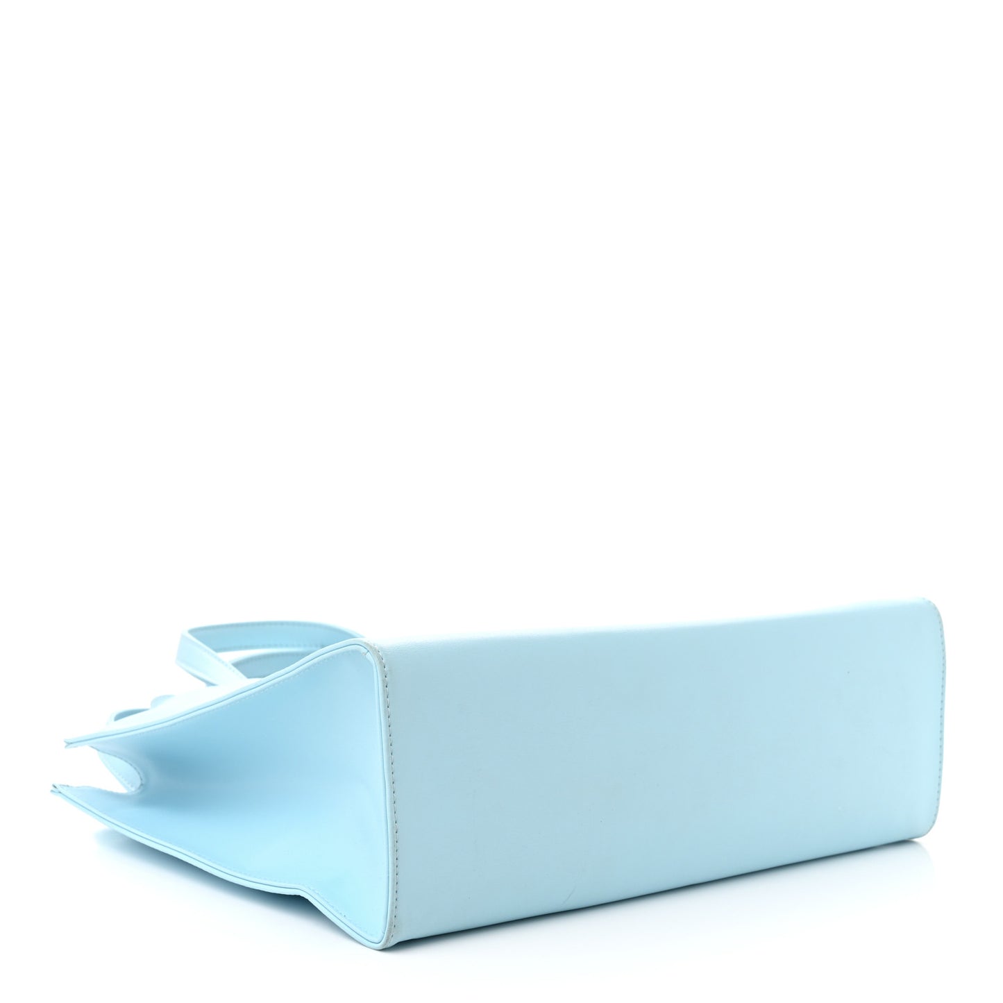 Vegan Leather Medium Shopping Bag Pool Blue