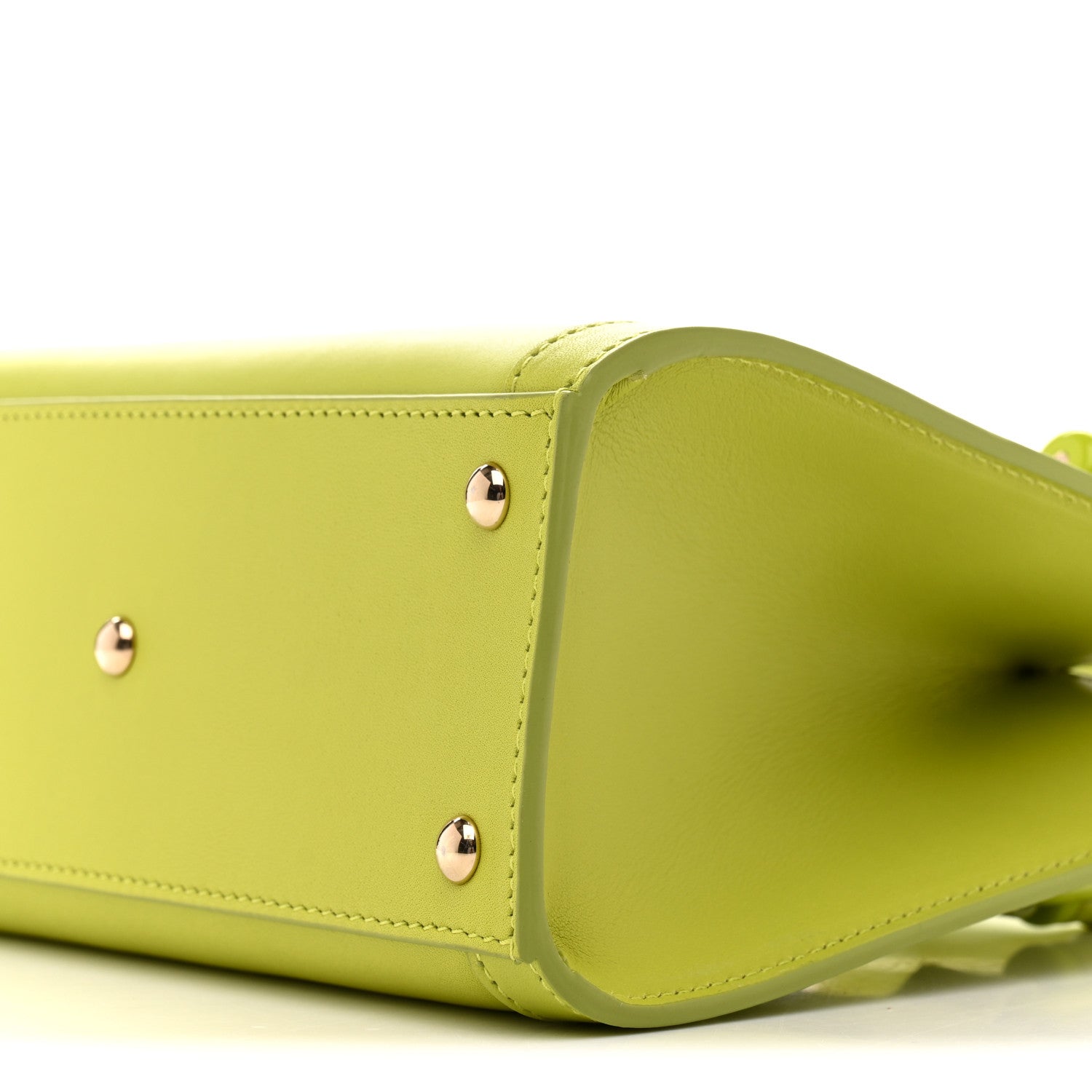 Gucci Calfskin Enamel Mini Diana Tote Bag Bright Green 10 of 12