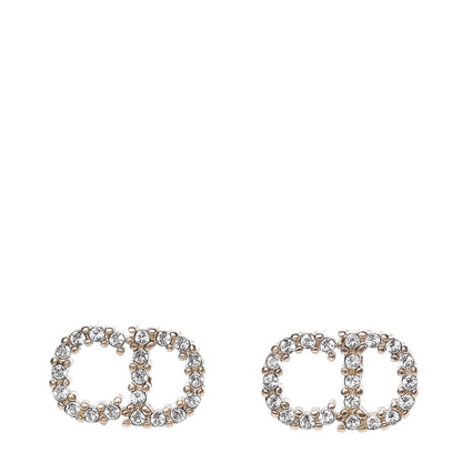 Christian Dior Crystal Clair D Lune Earrings Gold 1 of 3