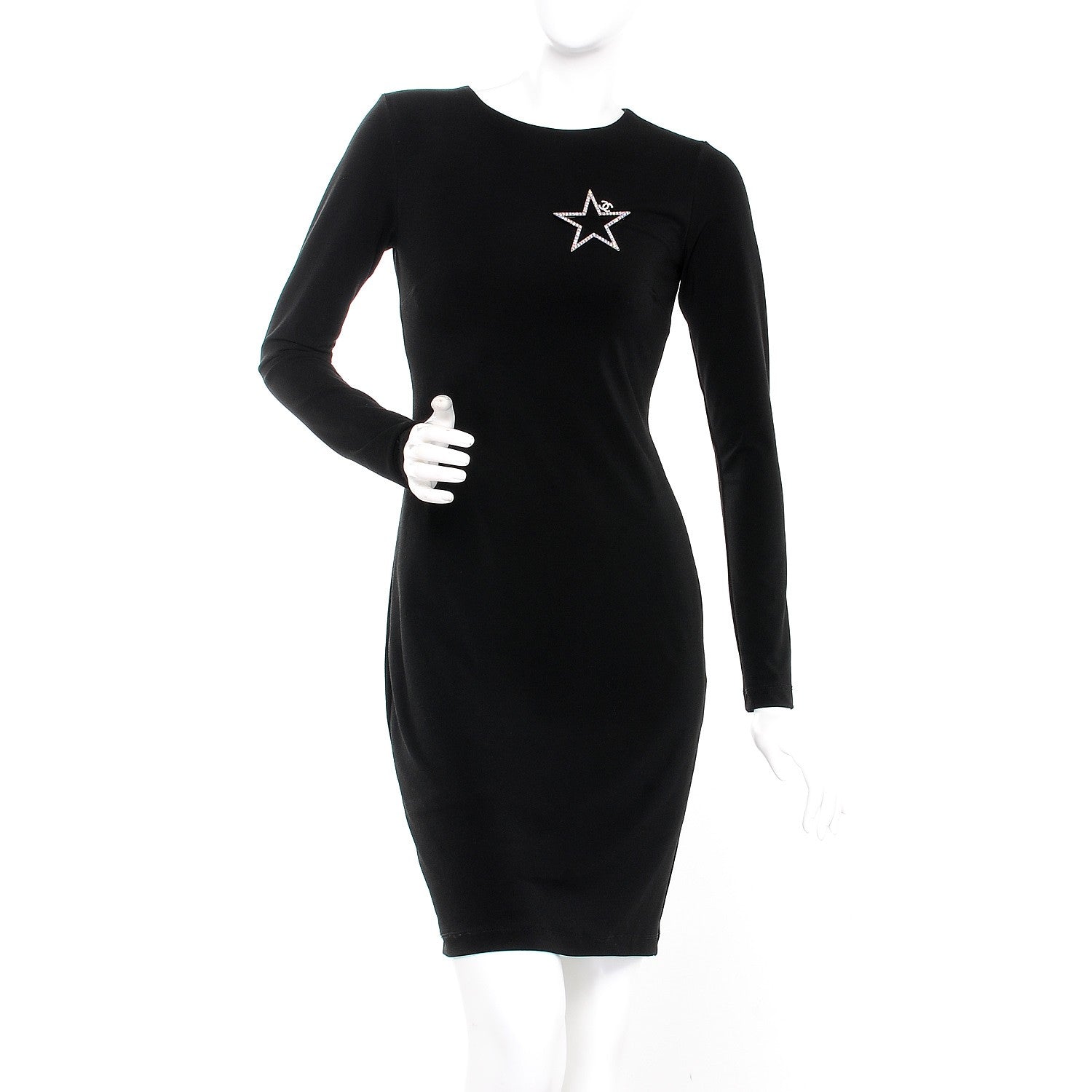 Chanel Ruthenium Crystal Star CC Brooch 2 of 5