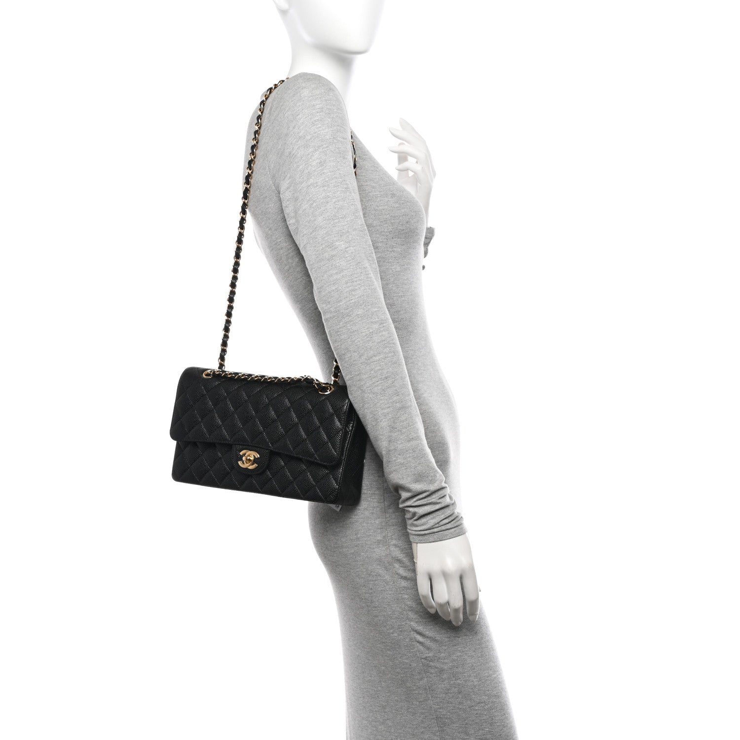 Chanel Caviar Quilted Medium Double Flap Black 2 of 11