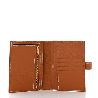 Hermes Epsom Bearn Compact Wallet Gold 6 of 7