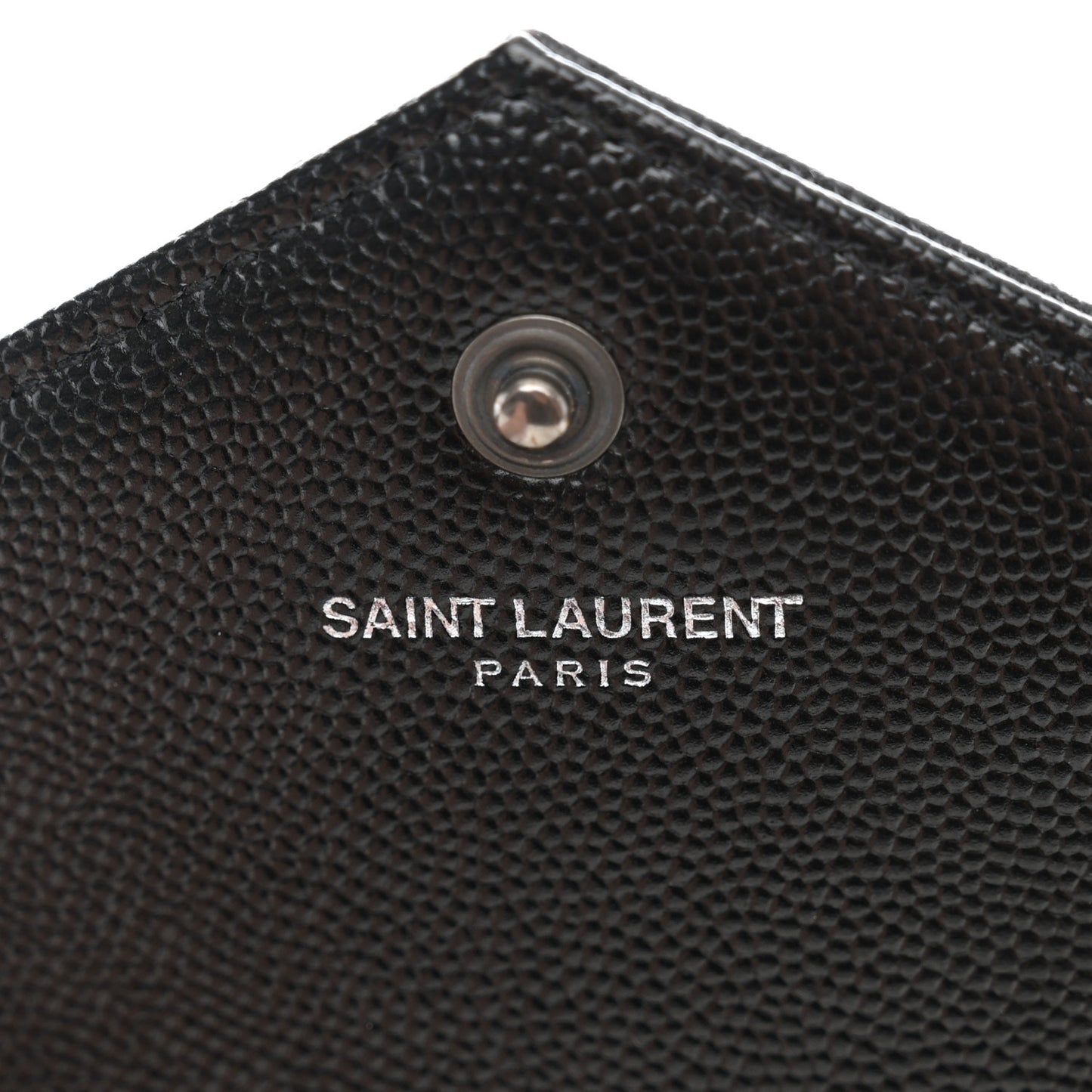 Grain De Poudre Matelasse Chevron Monogram Monochrome Chain Wallet Black