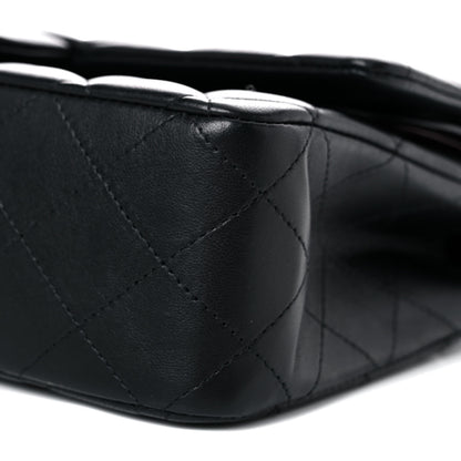 Chanel Lambskin Quilted Medium Double Flap Black 9 of 13