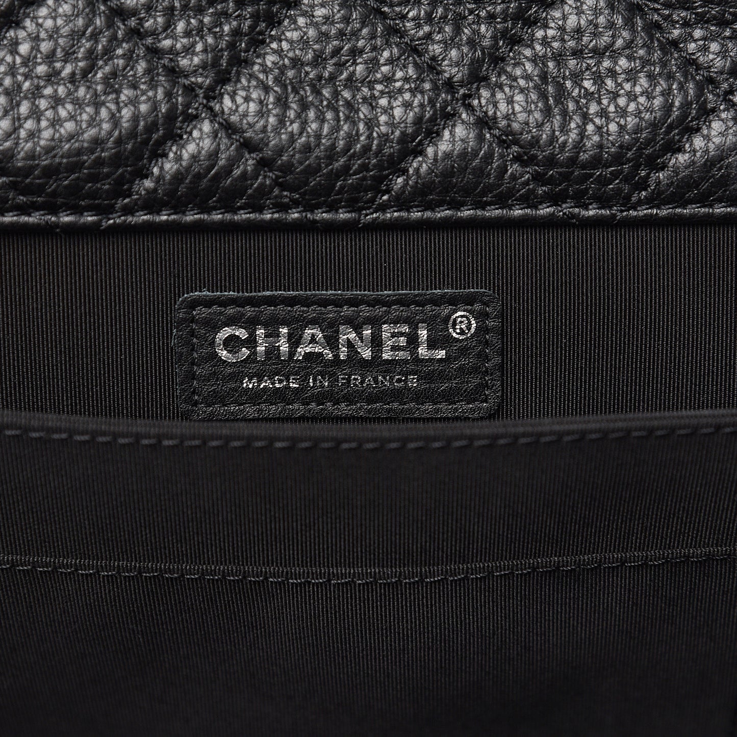 Calfskin Quilted XXL Travel Flap Bag Black