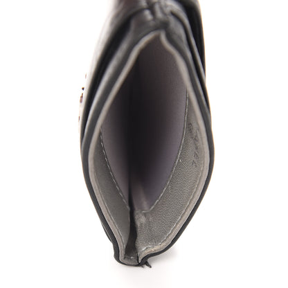 Chanel Lambskin Camellia Embossed Card Holder Black 5 of 9