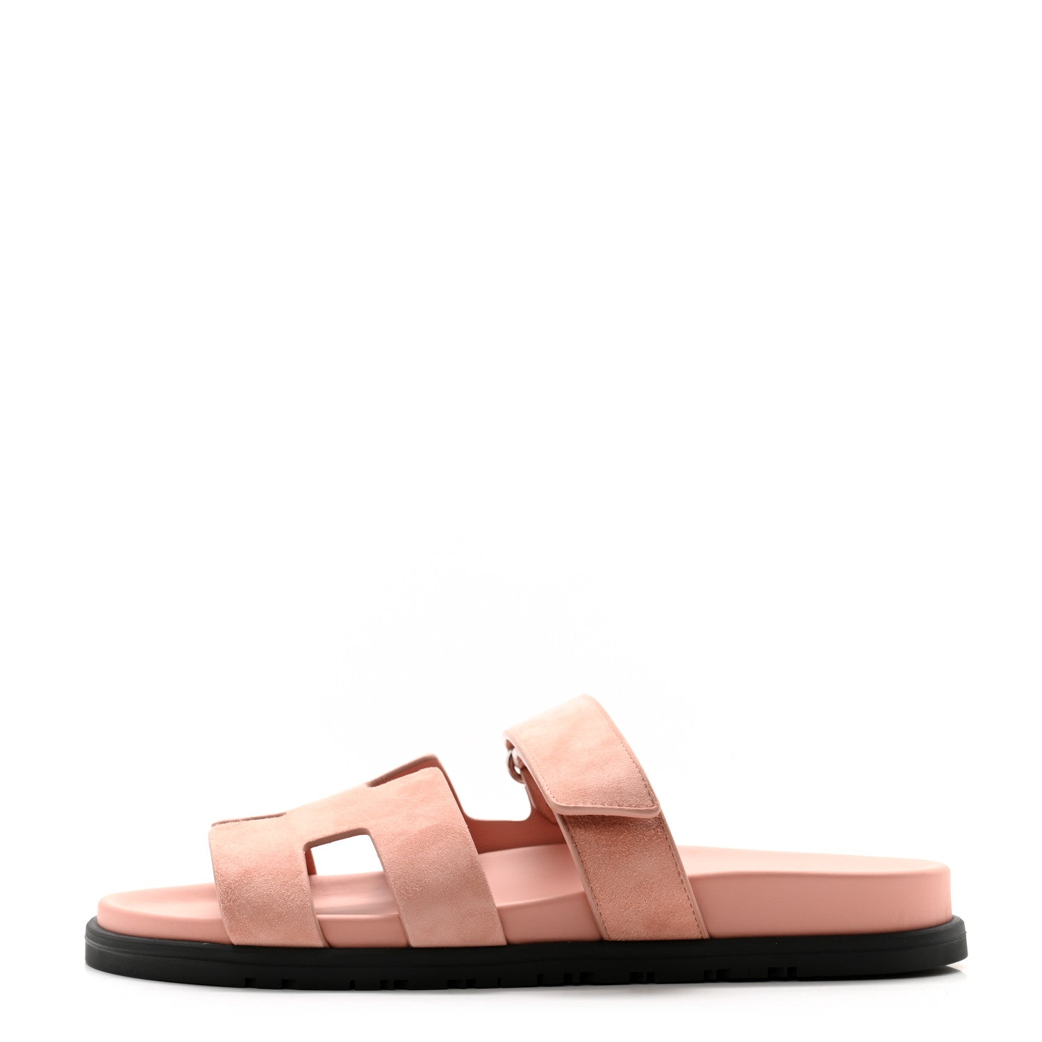 Hermes Suede Goatskin Womens Chypre Sandals 39 Nude 1 of 9