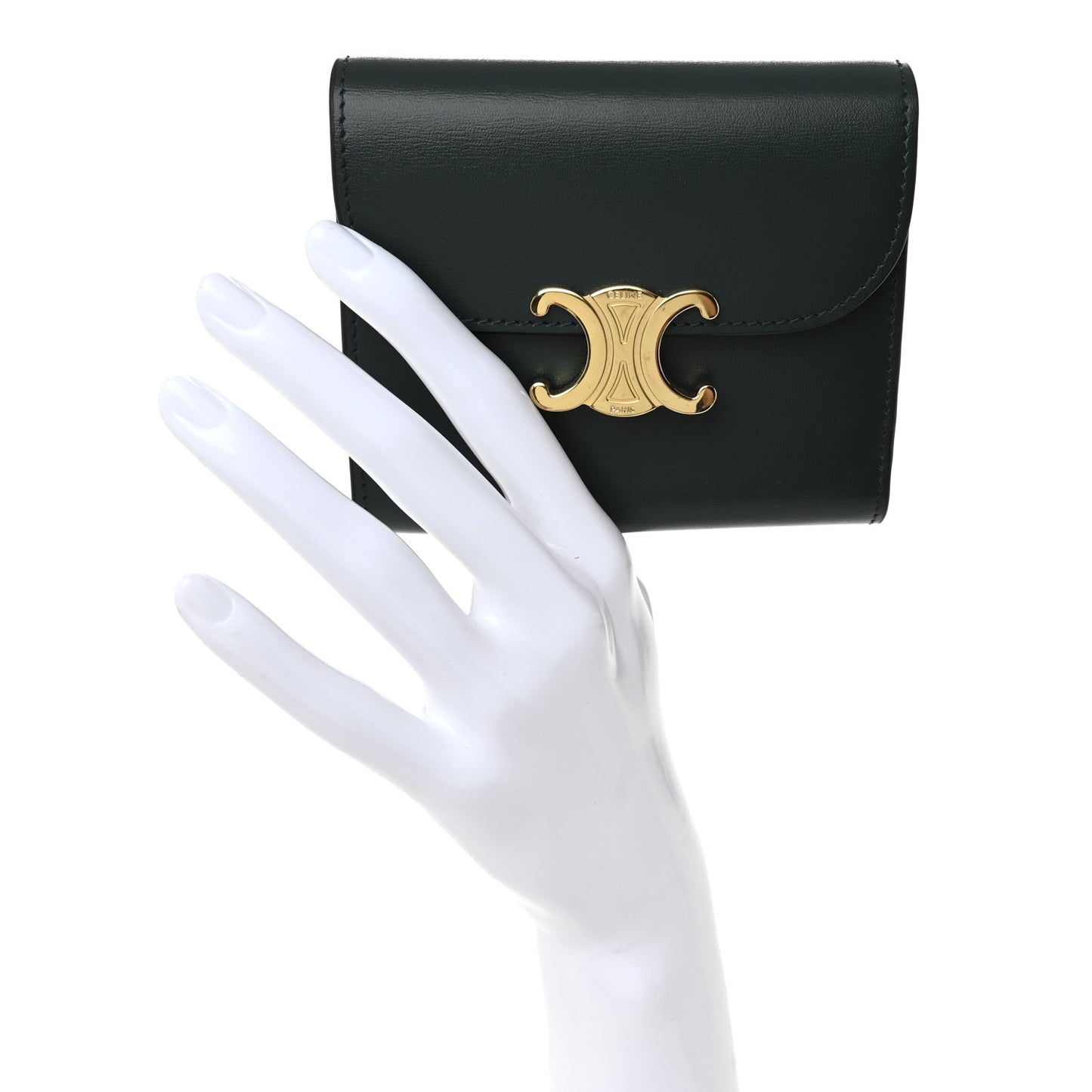 Shiny Smooth Lambskin Small Triomphe Wallet Amazone