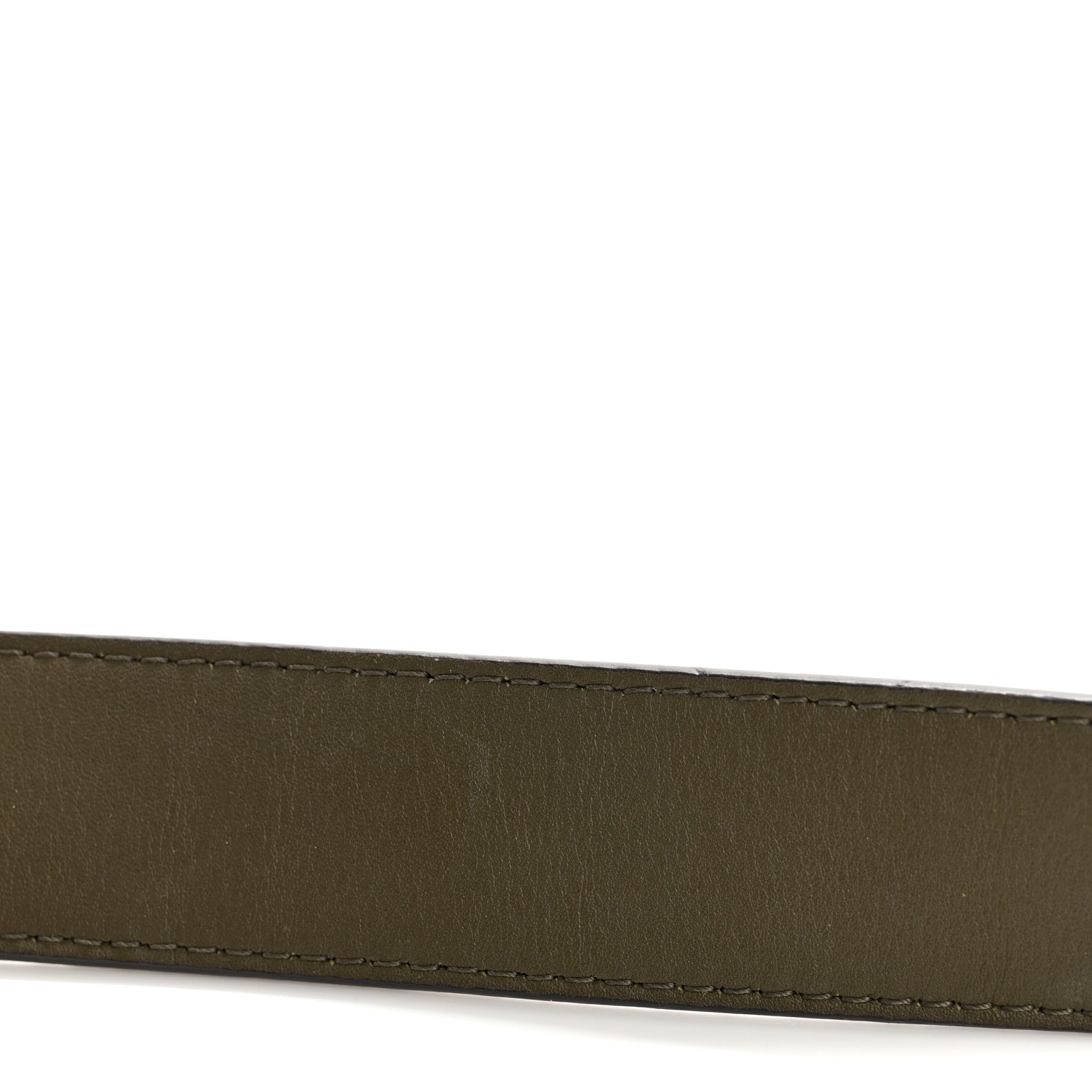 Louis Vuitton Calfskin Monogram 30mm LV Initiales Reversible Belt 80 32 Khaki 9 of 9