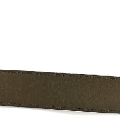 Louis Vuitton Calfskin Monogram 30mm LV Initiales Reversible Belt 80 32 Khaki 9 of 9