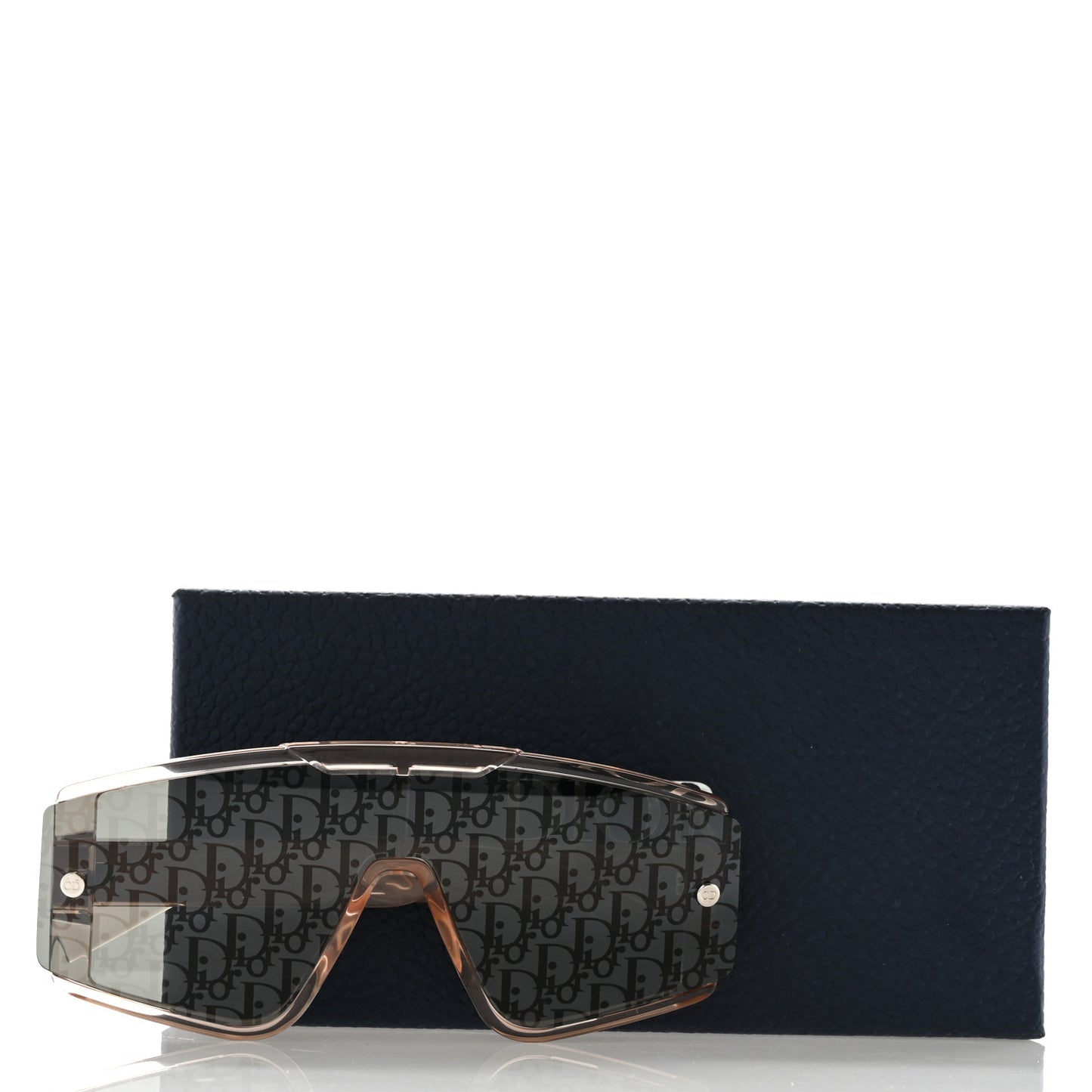Acetate Diorxtrem MU Oblique Mask Sunglasses Crystal Rose Gold