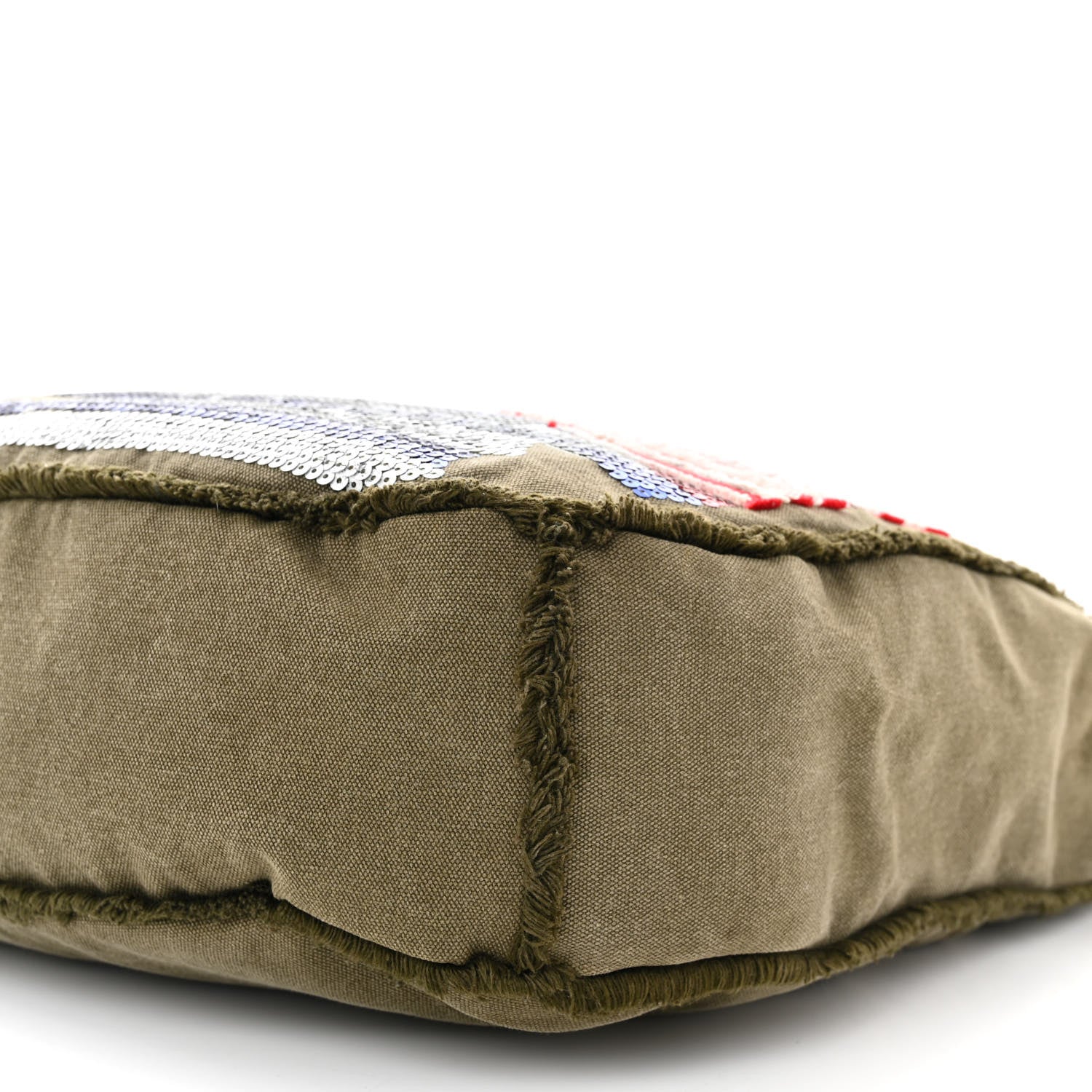 Chanel Canvas Sequins Cubano Trip Hobo Khaki 10 of 11