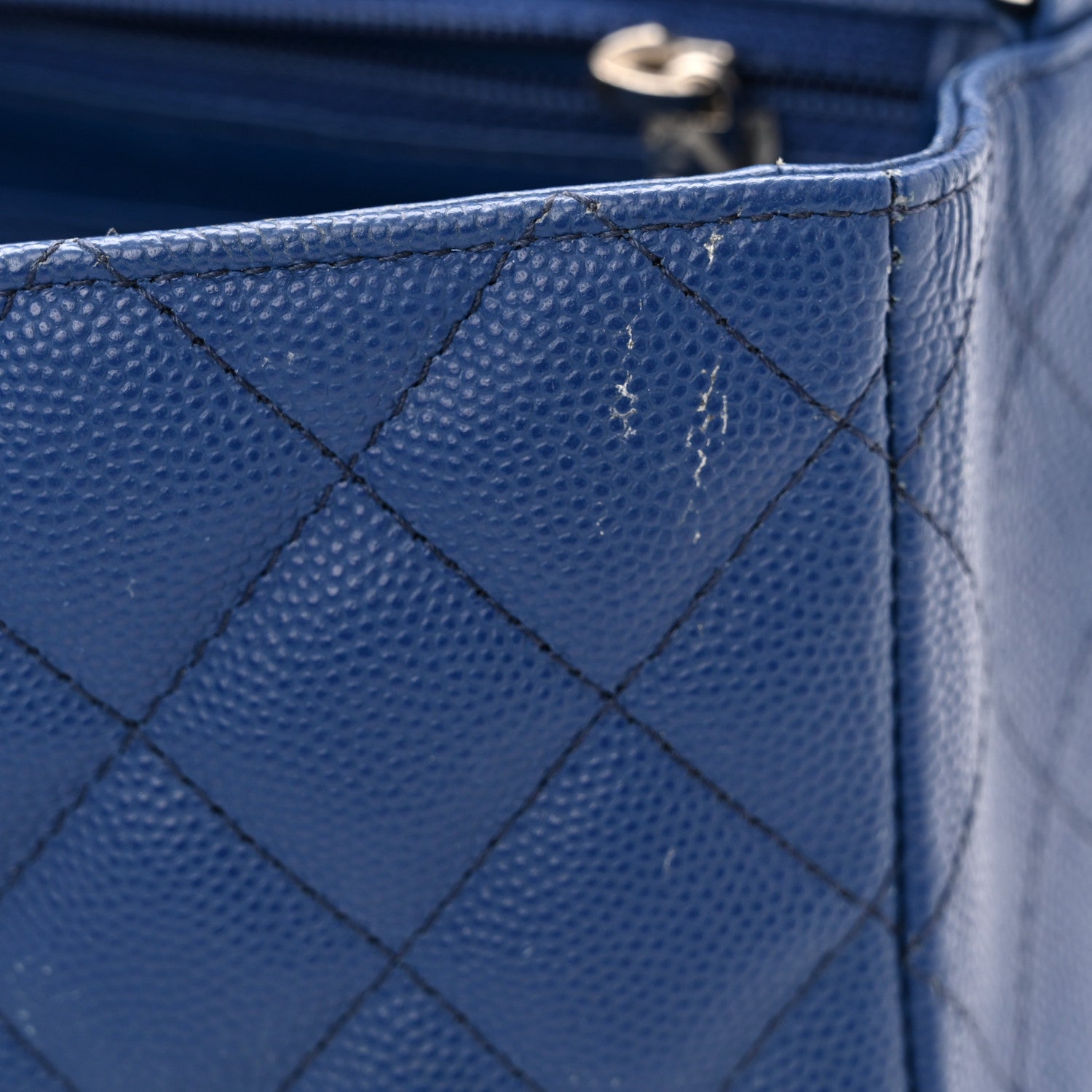 Chanel Caviar Quilted Mini Rectangular Flap Blue 15 of 18