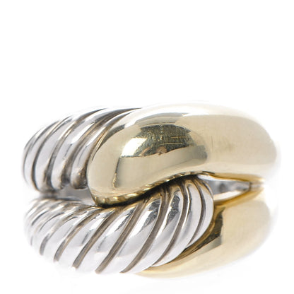 David Yurman Sterling Silver 14K Gold Large Infinity Ring 52 6 1 of 5