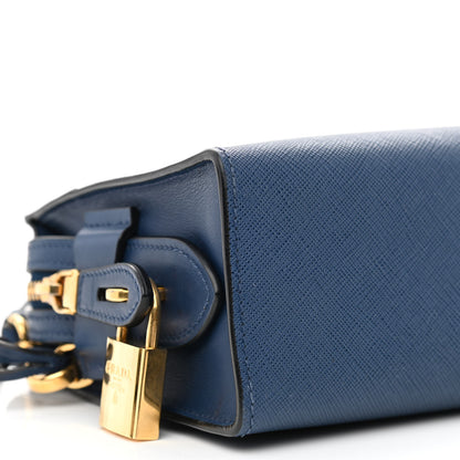 Prada Saffiano City Calfskin Esplanade Crossbody Bag Bleuette 9 of 12
