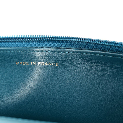 Chanel Caviar Quilted Boy Wallet On Chain WOC Blue 7 of 11
