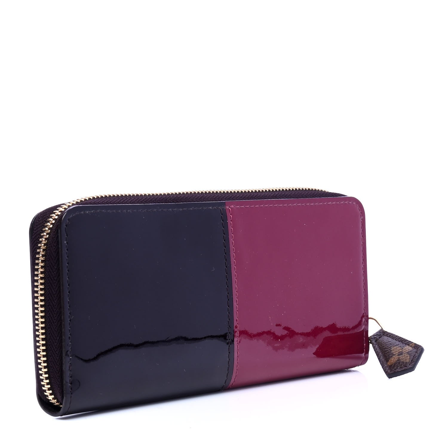Louis Vuitton Patent Miroir Clemence Wallet Magenta Black 2 of 4