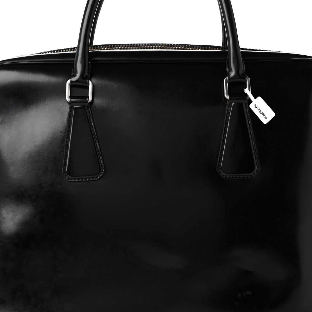Prada Spazzolato Large Zip Around Briefcase Black 8 of 10