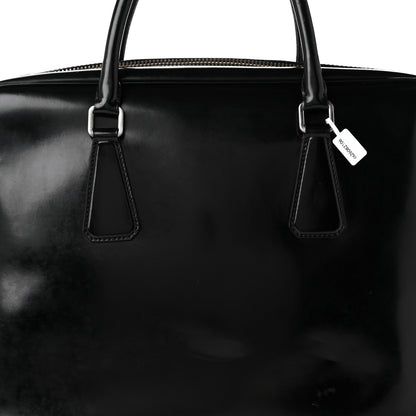 Prada Spazzolato Large Zip Around Briefcase Black 8 of 10