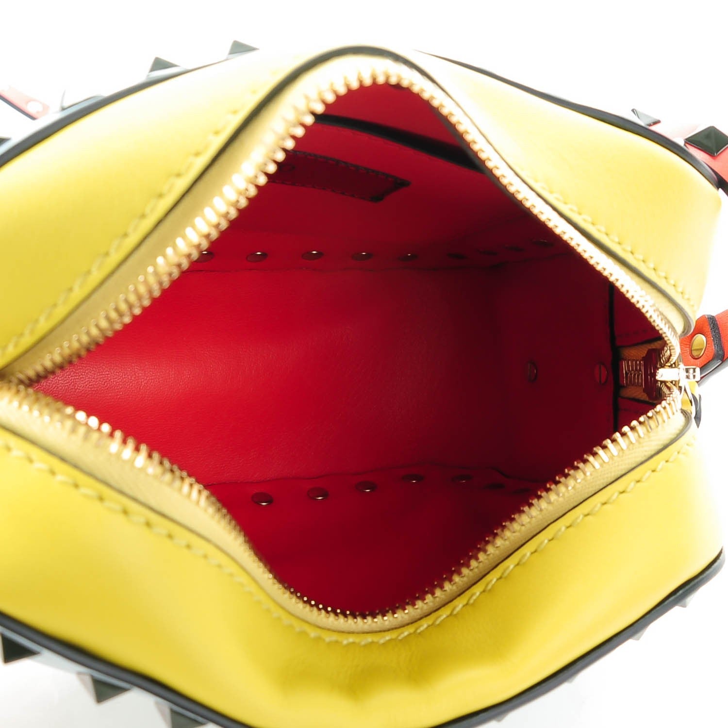 Valentino Garavani Calfskin Colorblock Rockstud Camera Crossbody Bag Multicolor 5 of 7
