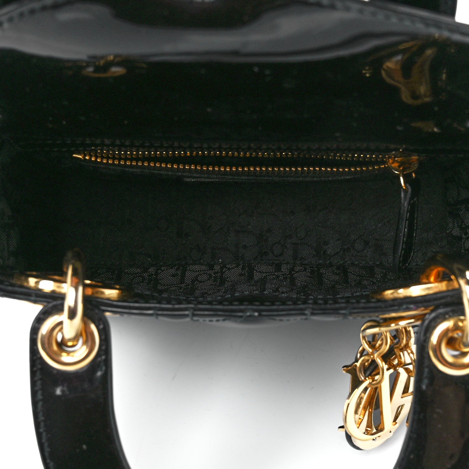 Christian Dior Patent Cannage Mini Lady Dior Black 5 of 10