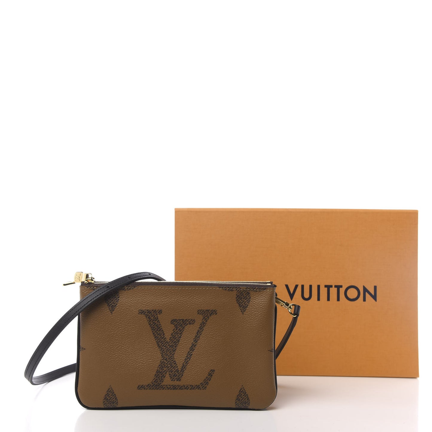 Reverse Monogram Giant Double Zip Pochette
