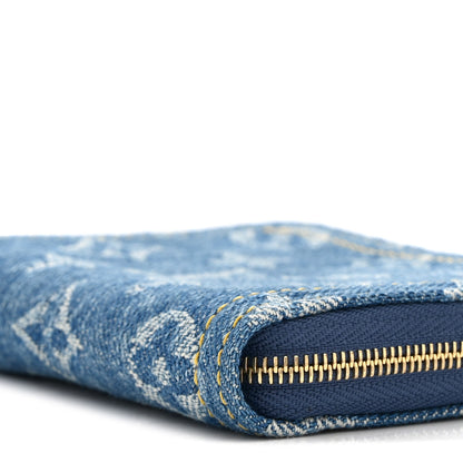 Louis Vuitton Denim Monogram Zippy Coin Purse Blue 8 of 9