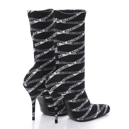 Balenciaga Spandex Losange Monogram 110mm Booties 39 Gris Black 4 of 6