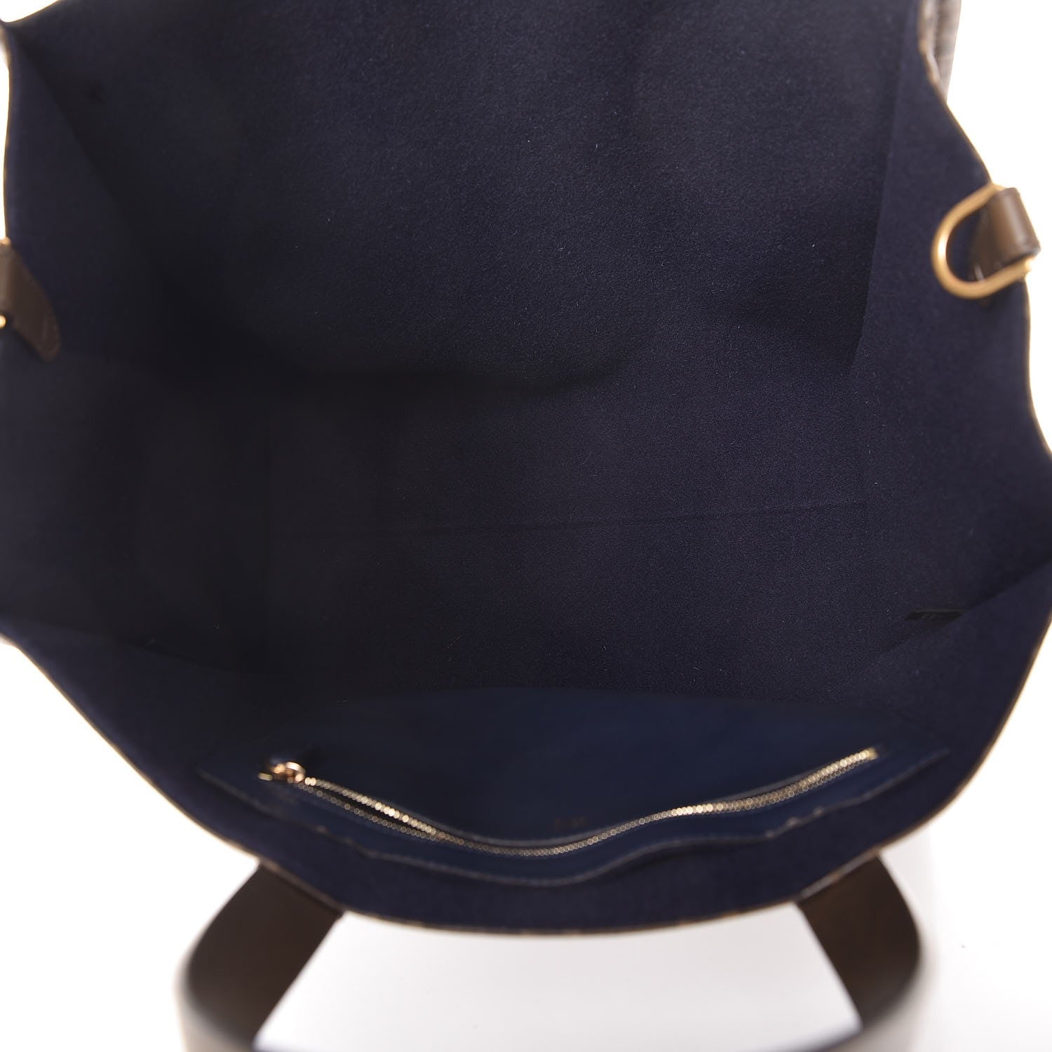Fendi X FILA Glazed Fabric FF 1974 Mania Shopping Tote Bag Mogano Panna Blueberry 6 of 10