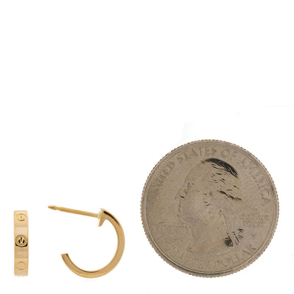 Cartier 18K Yellow Gold Small LOVE Hoop Earrings 2 of 6