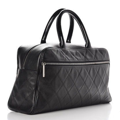 Chanel Caviar Patent Quilted Large Bowler Black 3 of 11