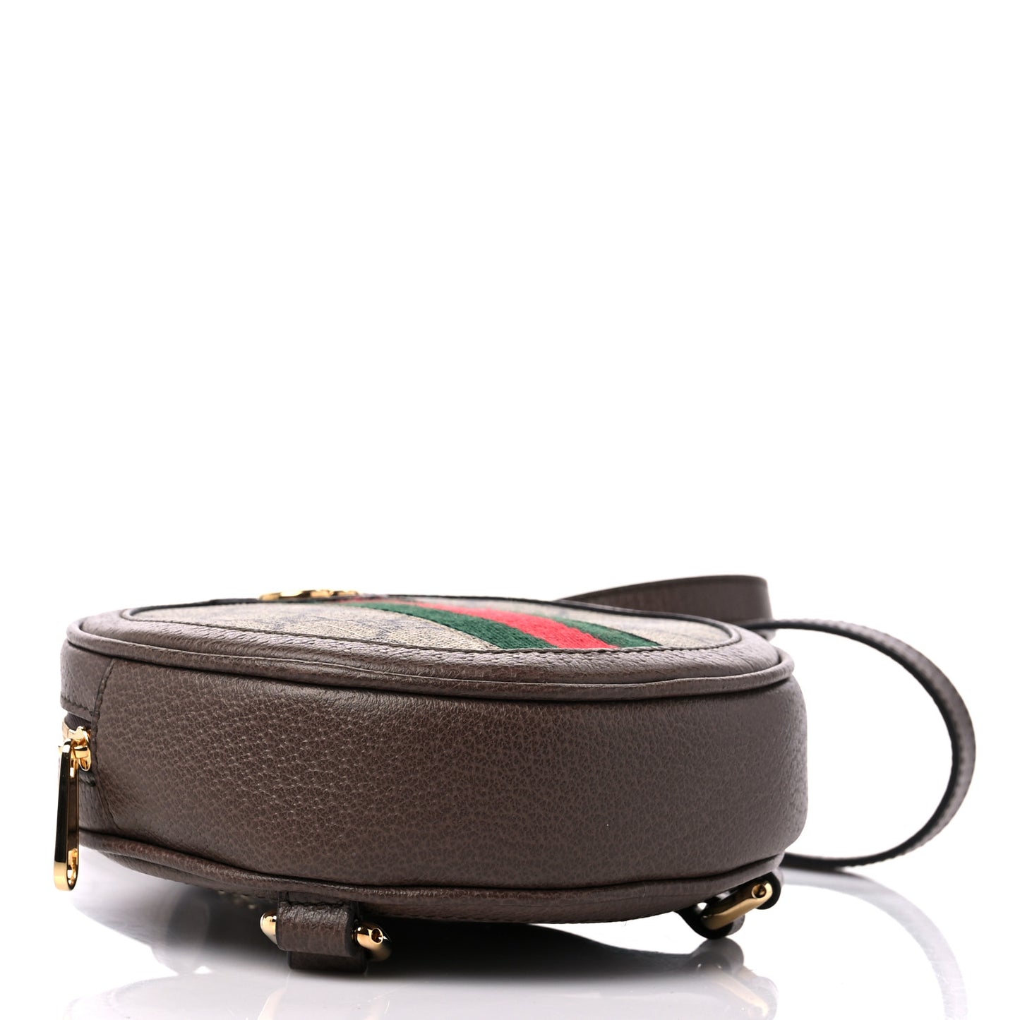 GG Supreme Monogram Web Mini Ophidia Round Backpack Brown