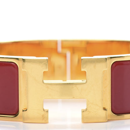 Hermes Enamel Wide Clic Clac H Bracelet GM Red 5 of 5