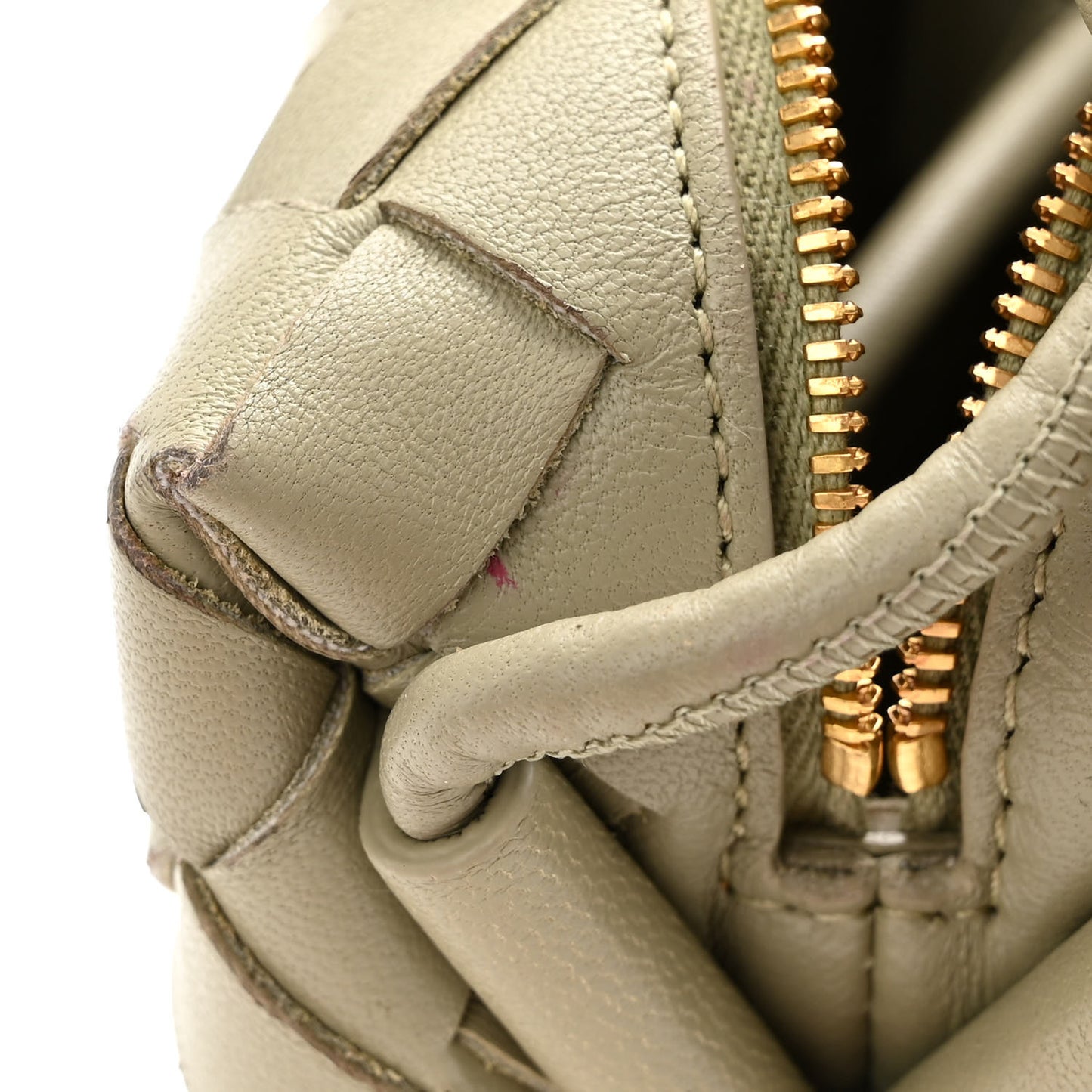 Nappa Intrecciato Mini Loop Camera Bag Travertine