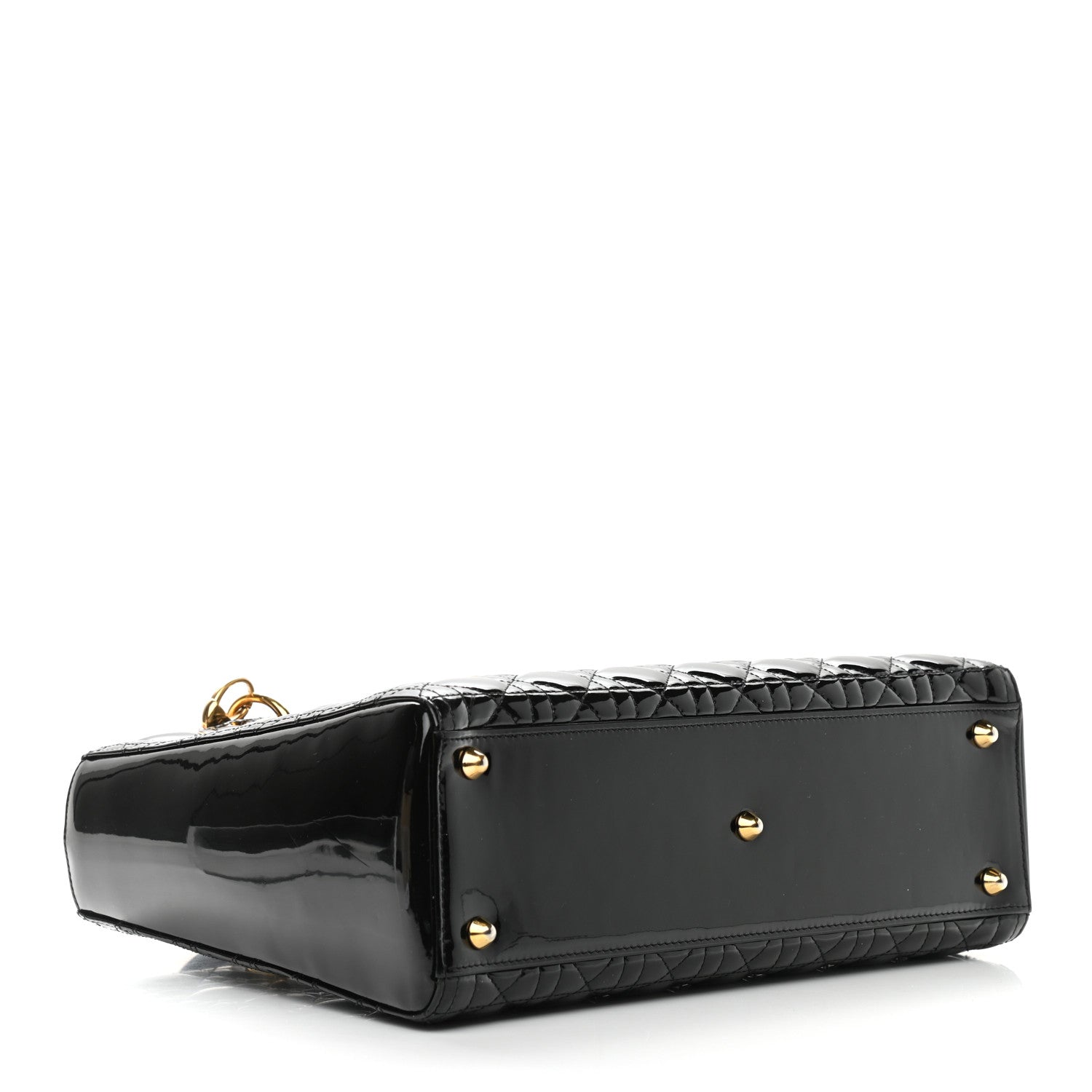 Christian Dior Patent Cannage Large Lady Dior Black 4 of 11