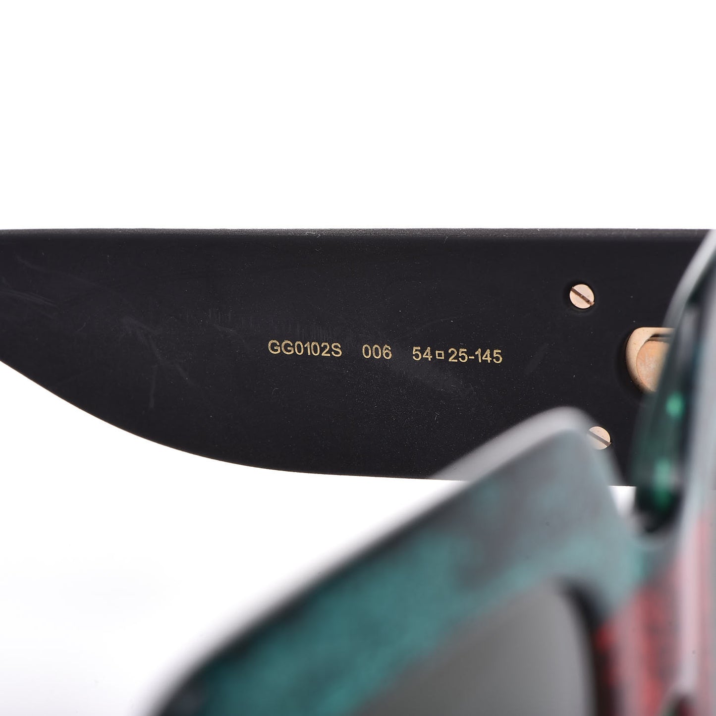 Square Frame GG0102S Sunglasses Glitter Red Black Green