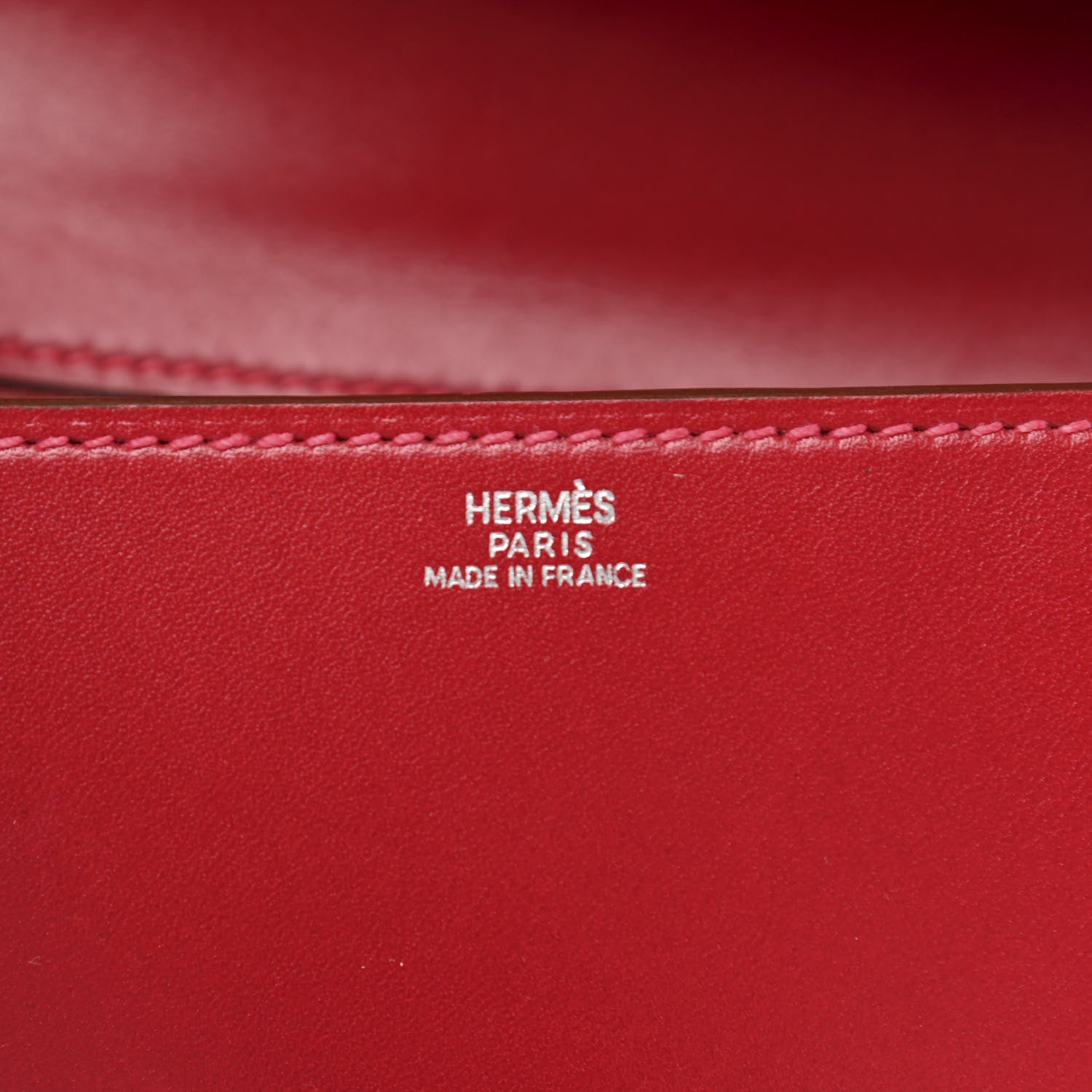 Hermes Tadelakt Medor 23 Clutch Rouge Vif 6 of 6