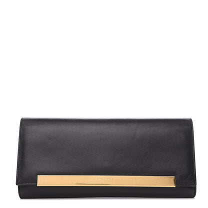 Saint Laurent Calfskin Lutetia Flap Clutch Black 1 of 11